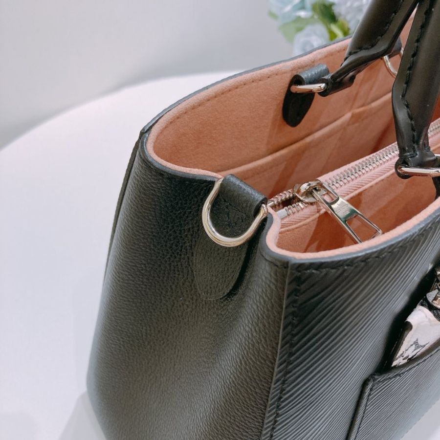 TW4922 Louis Vuitton 路易威登 銀扣手挽肩背兩用袋黑色/粉紅色 Epi Marelle MM Black/Pink x PHW-10