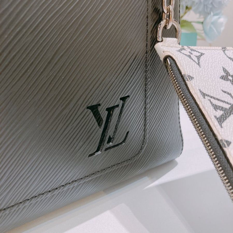 TW4922 Louis Vuitton 路易威登 銀扣手挽肩背兩用袋黑色/粉紅色 Epi Marelle MM Black/Pink x PHW-14