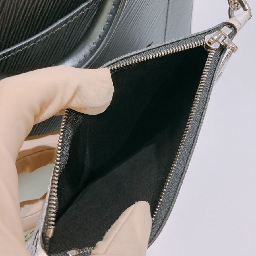 TW4922 Louis Vuitton 路易威登 銀扣手挽肩背兩用袋黑色/粉紅色 Epi Marelle MM Black/Pink x PHW-17