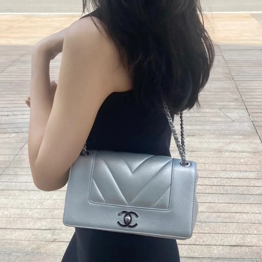 【97新 ✨ 全網最低價!】Chanel/香奈兒 銀色鏈條包(下單前先詢問庫存❗️❗️)-1