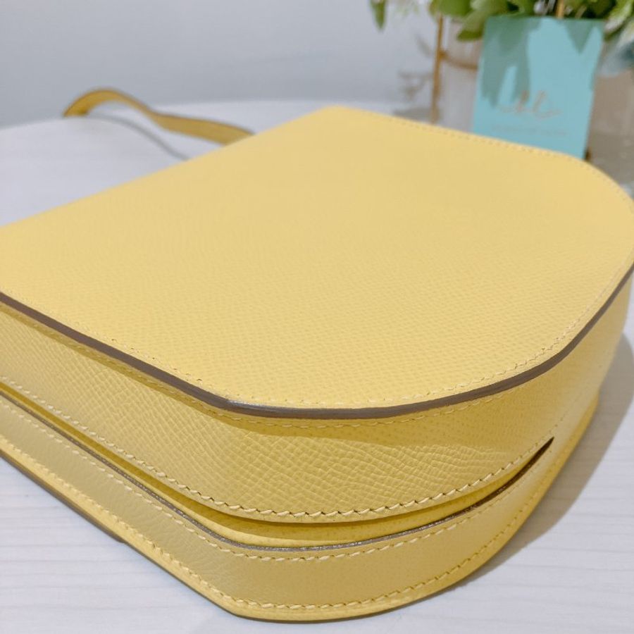 TK2104	愛馬任 斜挎包 黃色 Hermes Mosaique Mini Epsom Shoulder Bag Yellow X GHW  #Stamp D-10