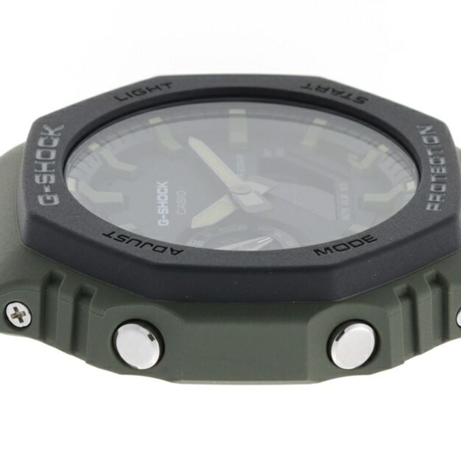 卡西歐 G-SHOCK 2100 系列 GA-2110SU-3AJF 黑色綠色石英錶-5