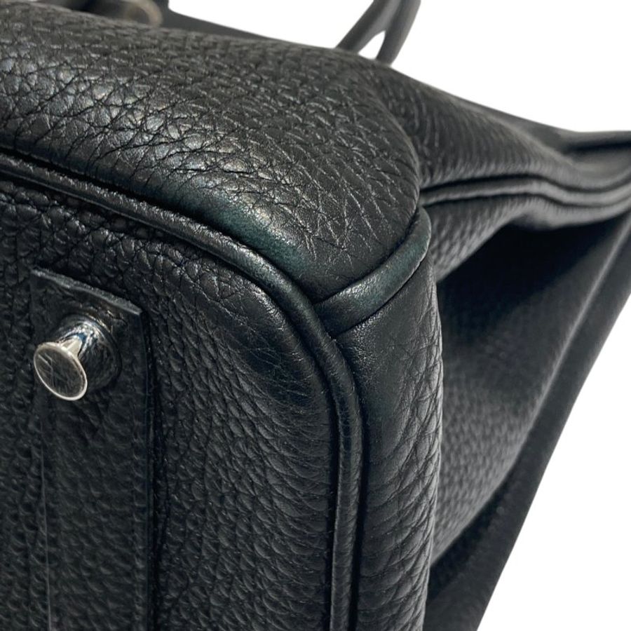 HERMES 愛馬仕 口N刻 BIRKIN 35 手提包 TOGO牛皮 黑色 銀釦-7