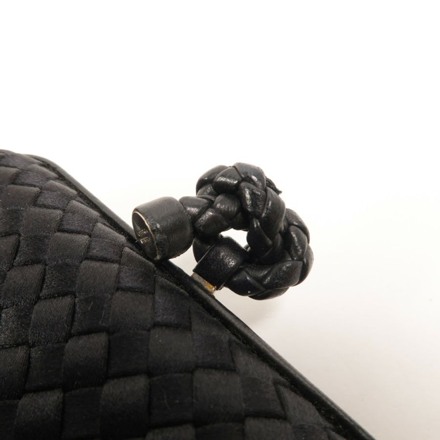BOTTEGA VENETA 緞面/羊皮皮革Knot Clutch手拿包-8