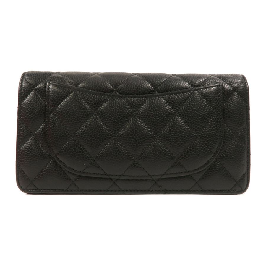 CHANEL 牛皮皮革Classic Long Flap Wallet長錢包-1