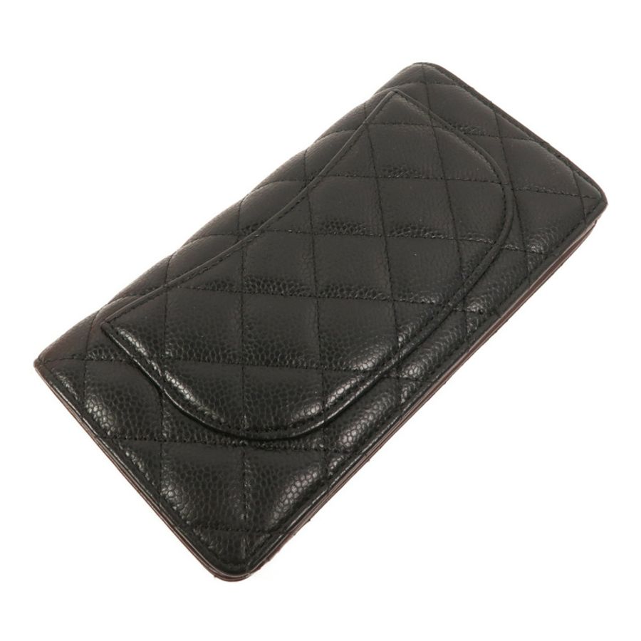 CHANEL 牛皮皮革Classic Long Flap Wallet長錢包-5