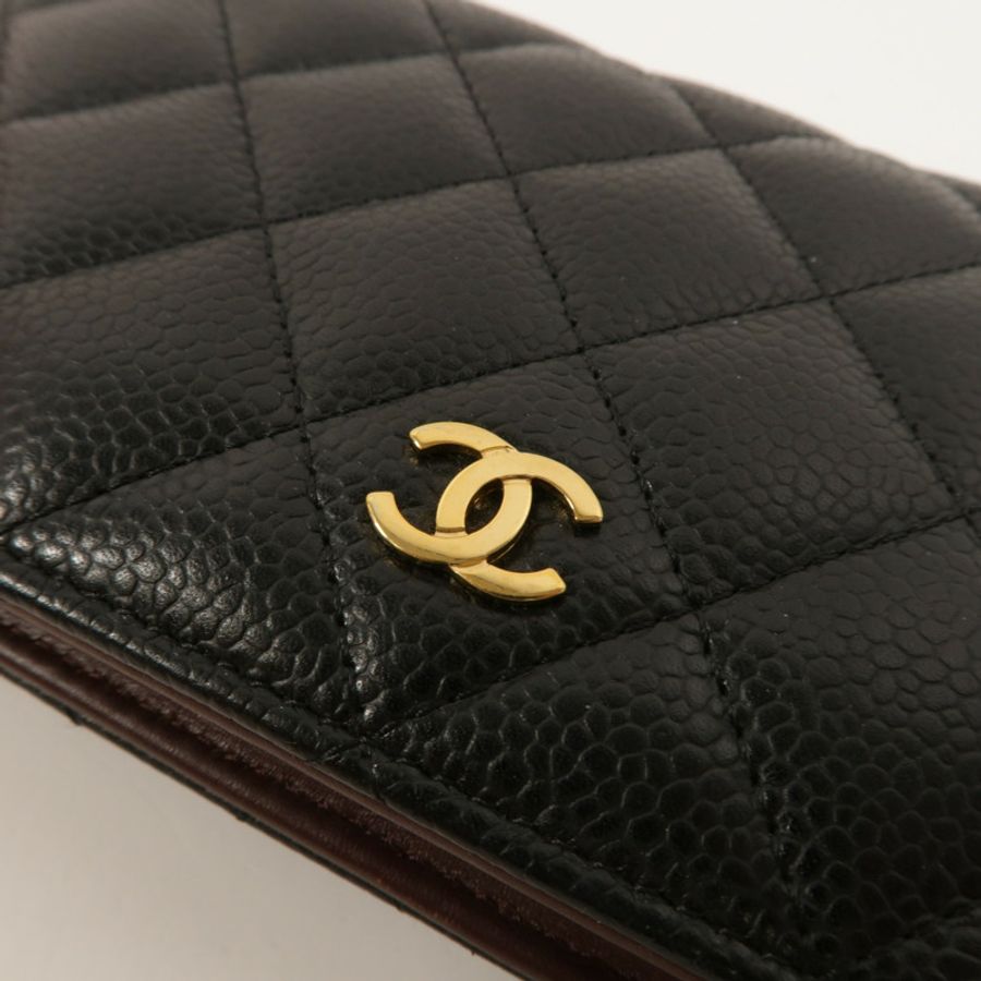 CHANEL 牛皮皮革Classic Long Flap Wallet長錢包-10