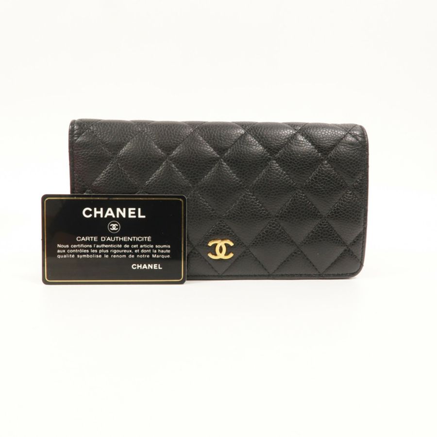 CHANEL 牛皮皮革Classic Long Flap Wallet長錢包-12