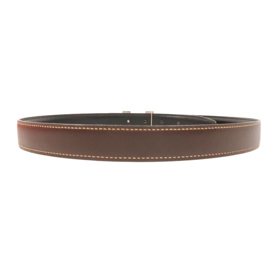 HERMES Swift皮革Reversible Mini H Belt皮帶-1