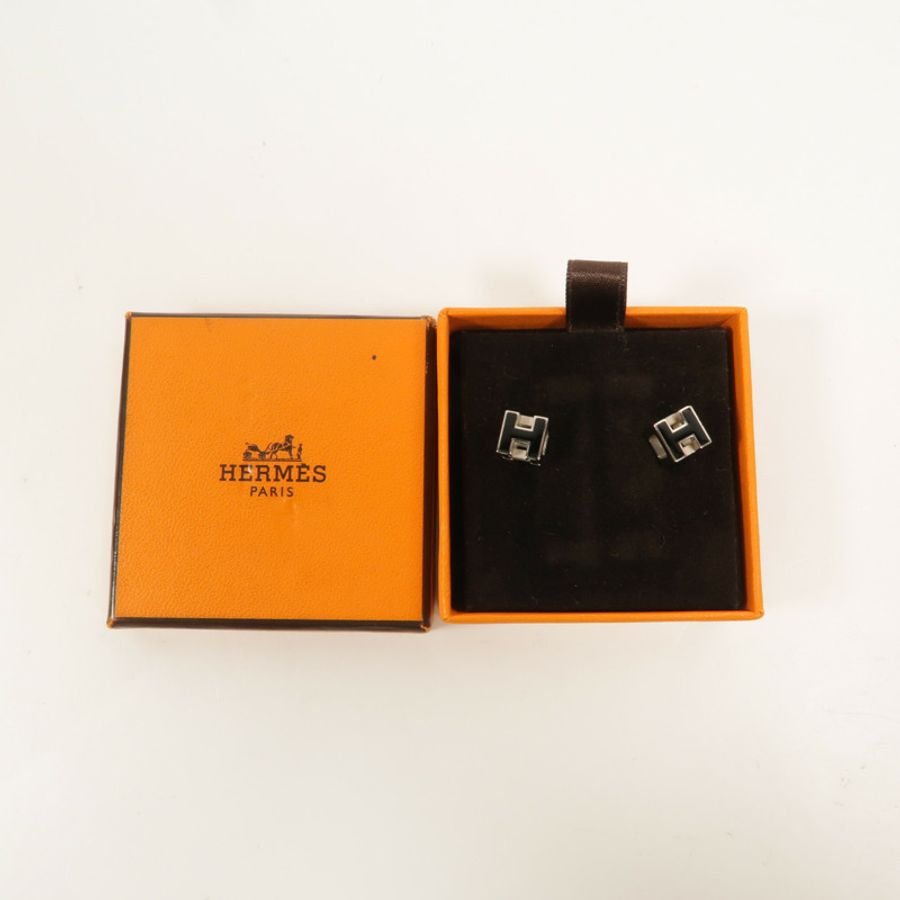 HERMES 金屬Cage d'H Earrings耳環-6