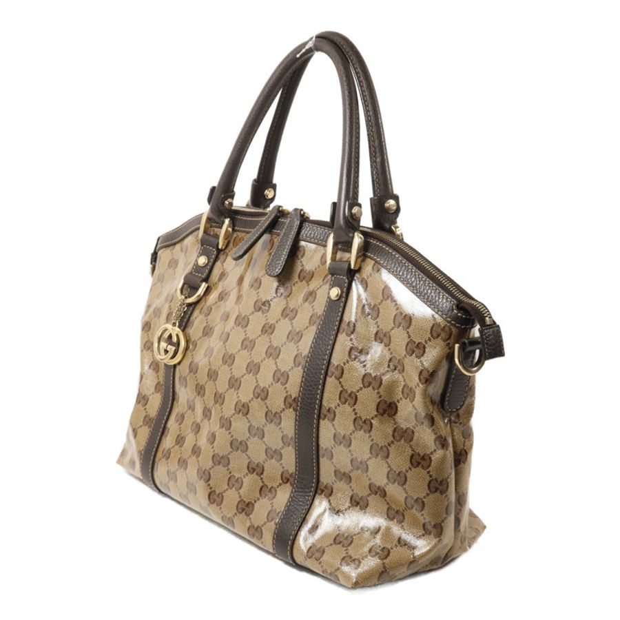 GUCCI 塗層帆布2 Way Shoulder手挽肩背兩用袋-2