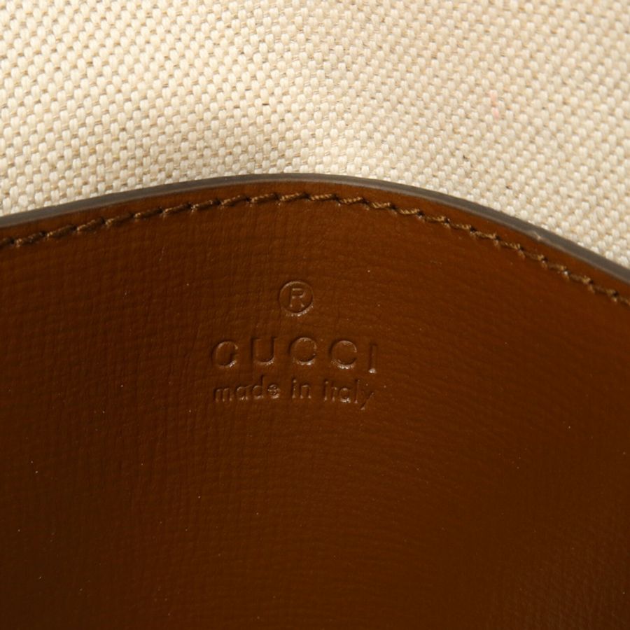 GUCCI 塗層帆布Horsebit 1955 Top Handle手挽肩背兩用袋-5