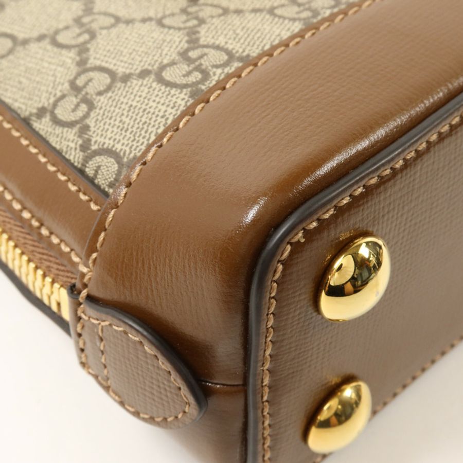 GUCCI 塗層帆布Horsebit 1955 Top Handle手挽肩背兩用袋-12