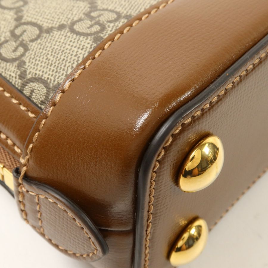 GUCCI 塗層帆布Horsebit 1955 Top Handle手挽肩背兩用袋-14