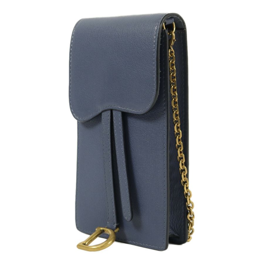 Dior 牛皮皮革Saddle Phone Bag鏈帶肩背袋-2