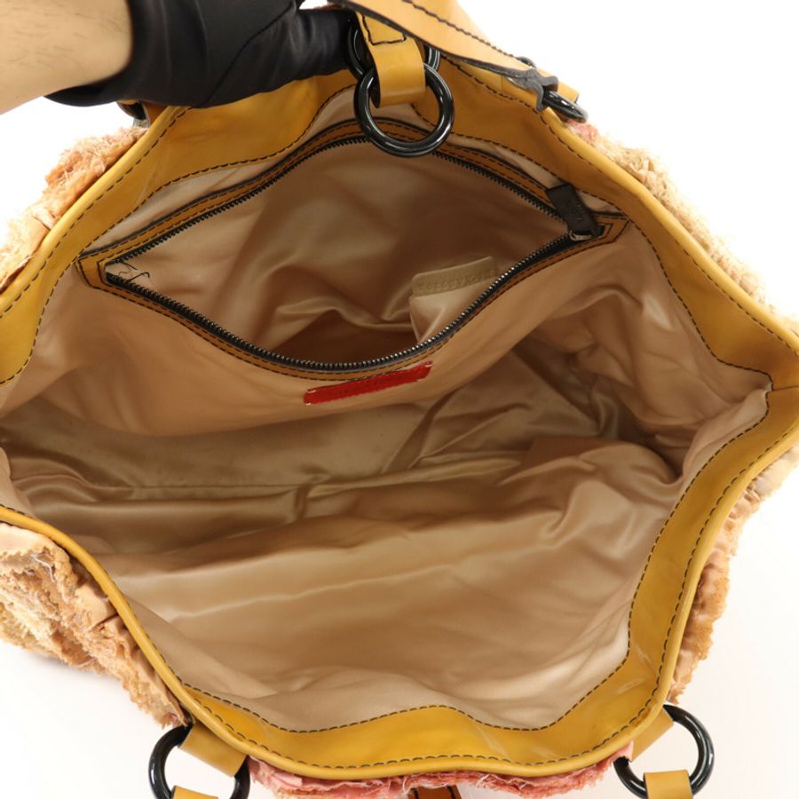 Valentino 帆布/牛皮皮革Tote Bag手挽袋-4