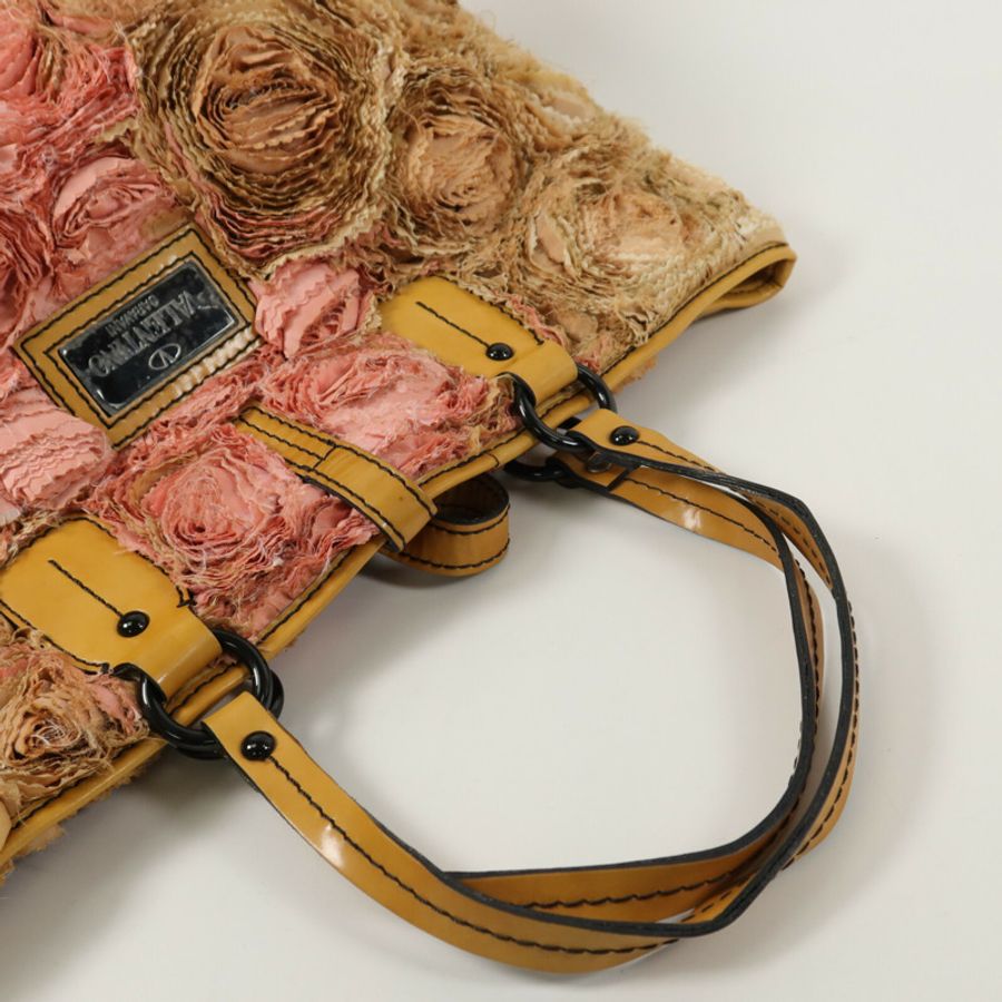 Valentino 帆布/牛皮皮革Tote Bag手挽袋-9