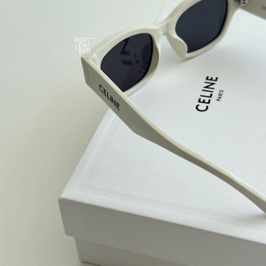99新🆕 Celine 賽琳 Logo墨鏡 白色-4