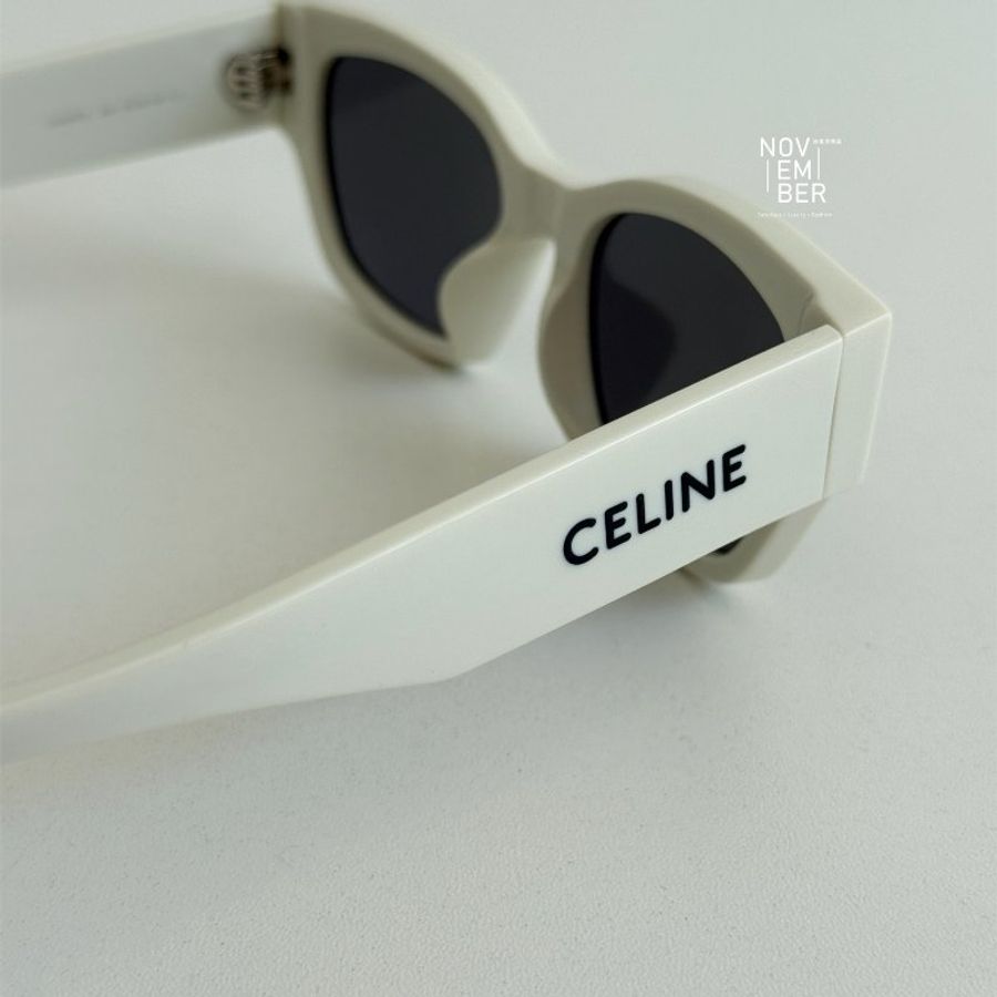 99新🆕 Celine 賽琳 Logo墨鏡 白色-5