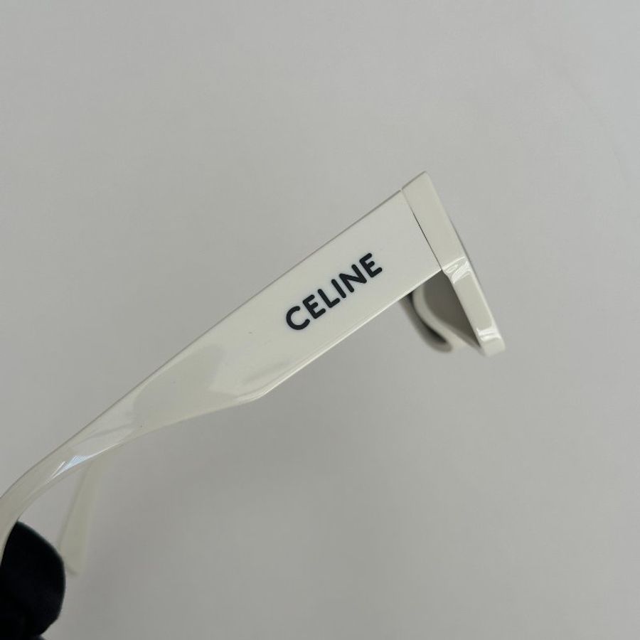 99新🆕 Celine 賽琳 Logo墨鏡 白色-10