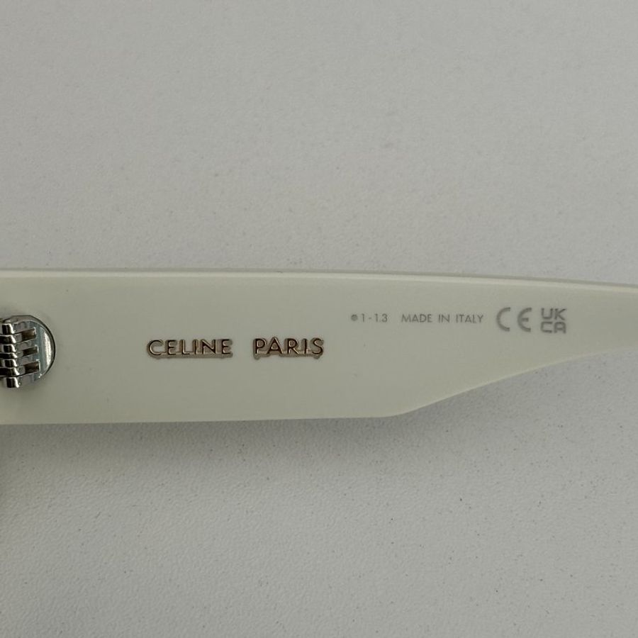 99新🆕 Celine 賽琳 Logo墨鏡 白色-14