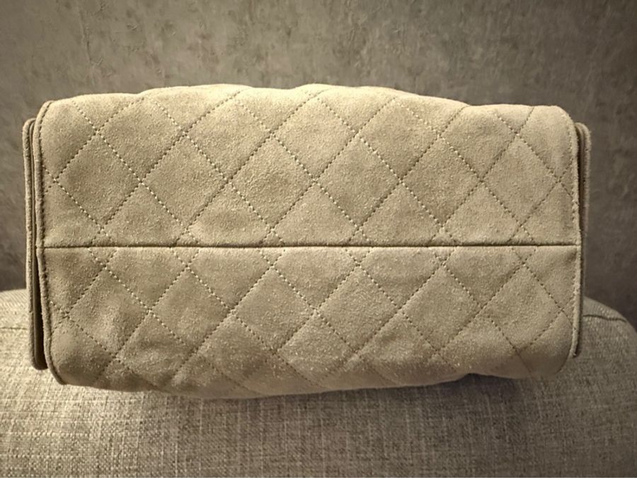 🩶 CHANEL 25 Bag 小號|灰色麂皮|霧金扣|人氣夢幻新款 🩶-7