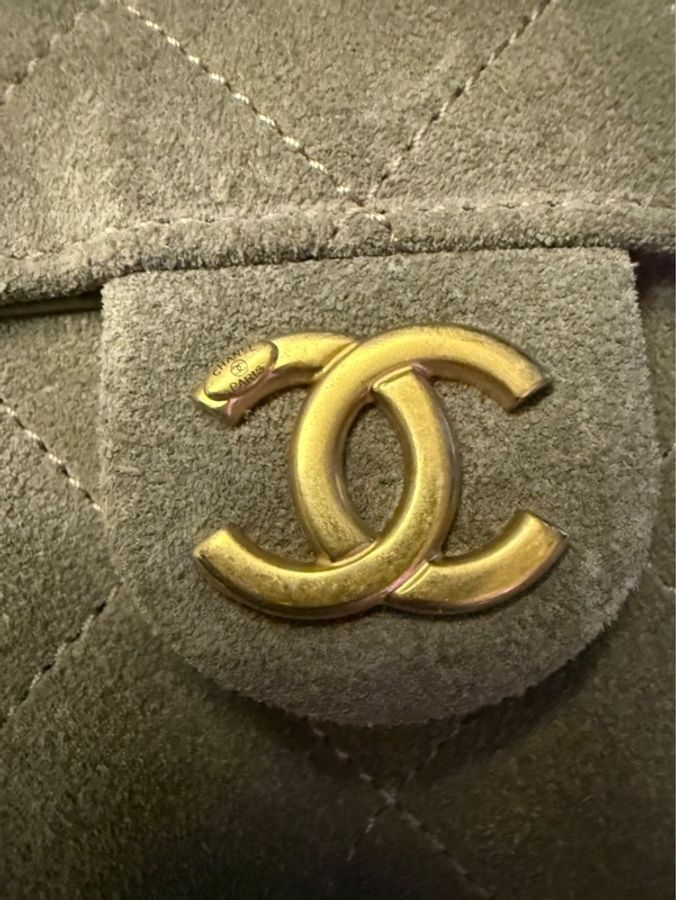 🩶 CHANEL 25 Bag 小號|灰色麂皮|霧金扣|人氣夢幻新款 🩶-19