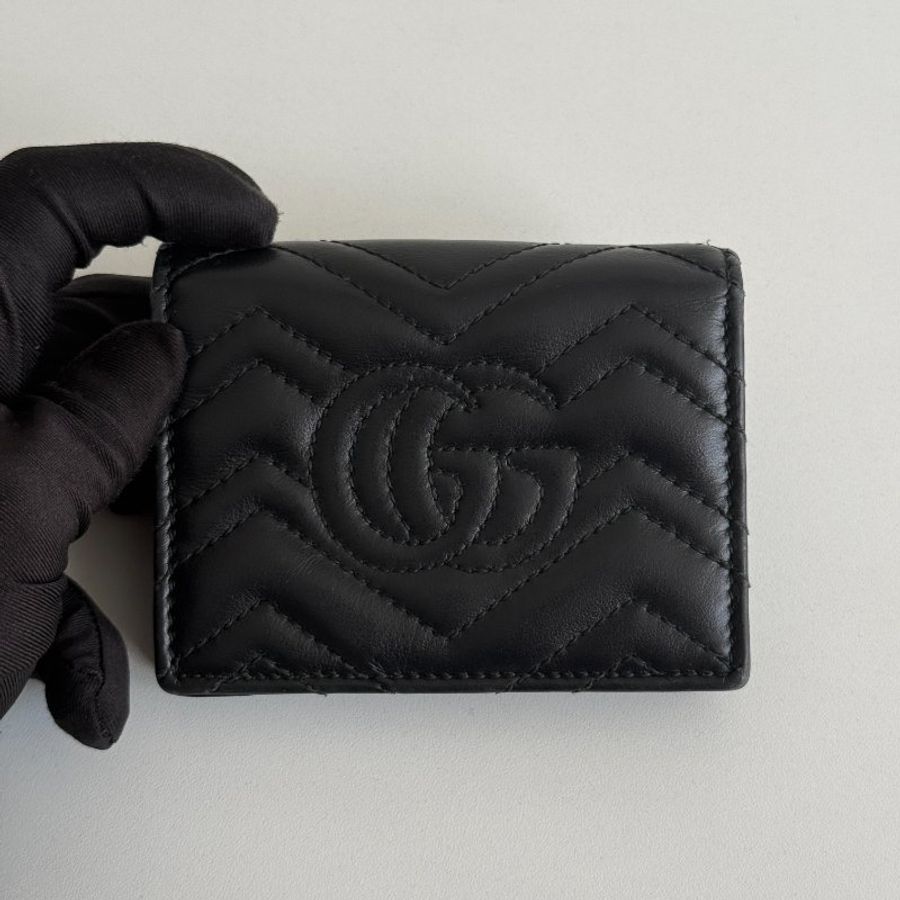 98新🆕 Gucci 古馳 GG Marmont 短夾 黑色-16