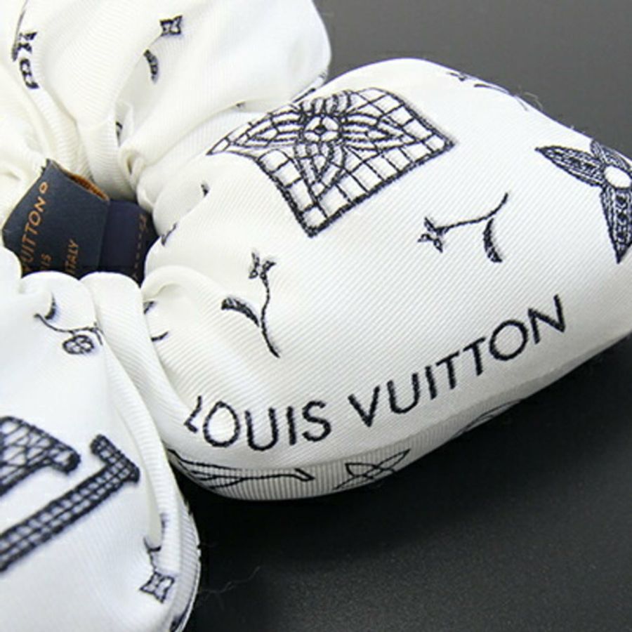 路易威登 Fleur Piqué 髮圈 M96838 白色 100% 真絲髮夾 LV 女士 LOUIS VUITTON-2
