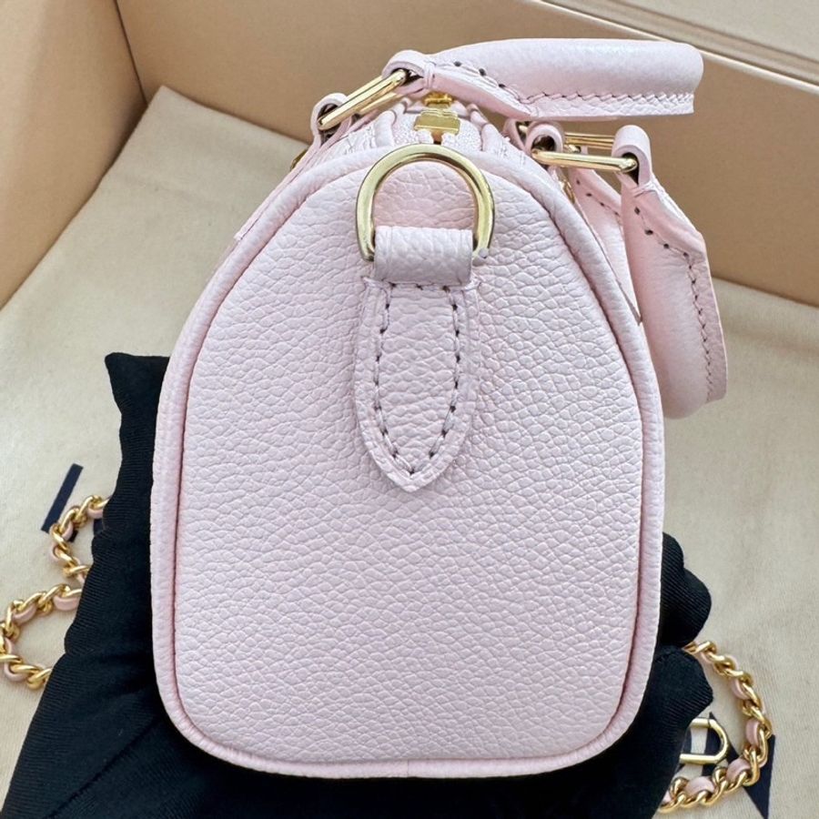Louis Vuitton路易威登speedy nano草莓牛奶色芯片款近新全配🈶購證-8