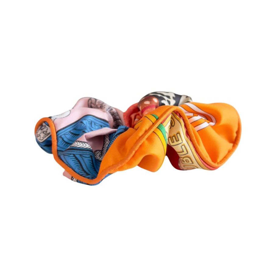 HERMES Claudia Bloom scrunchie 絲質 彈性髮圈-5