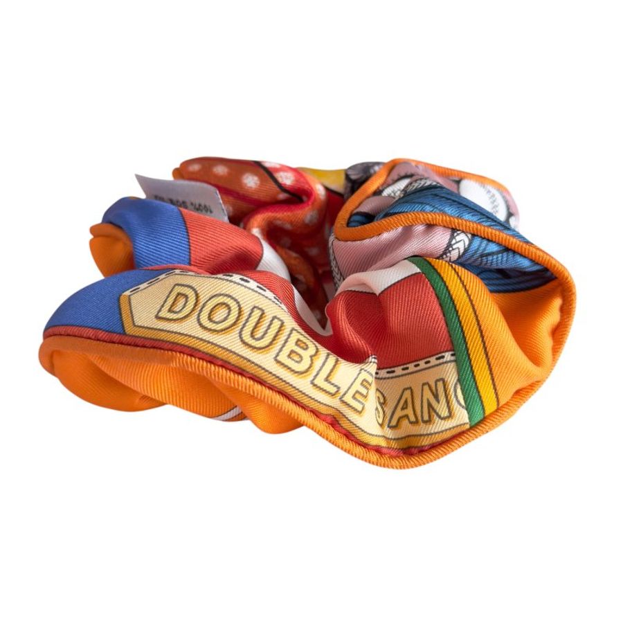 HERMES Claudia Bloom scrunchie 絲質 彈性髮圈-7