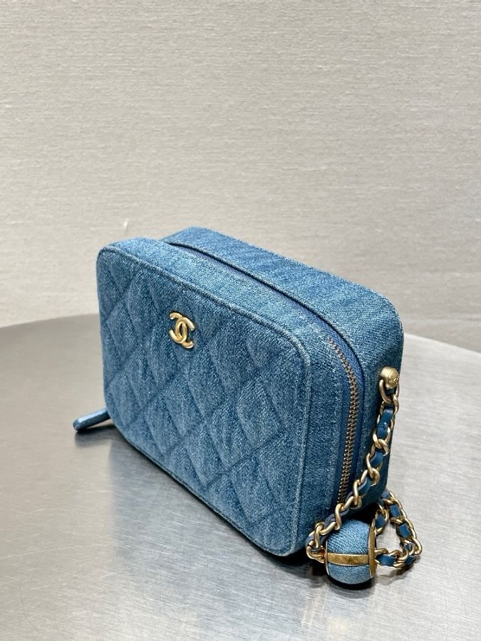 香奈兒 Chanel  牛仔金球相機包 31開-4