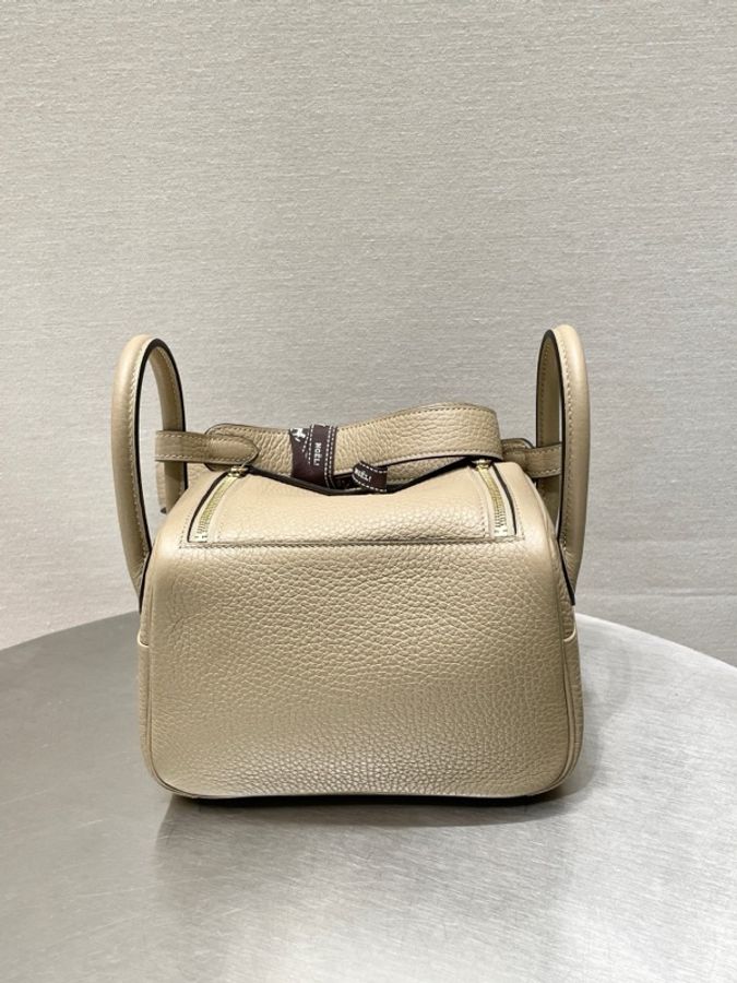愛馬仕/Hermes mini Lindy風衣灰金扣 U刻-1
