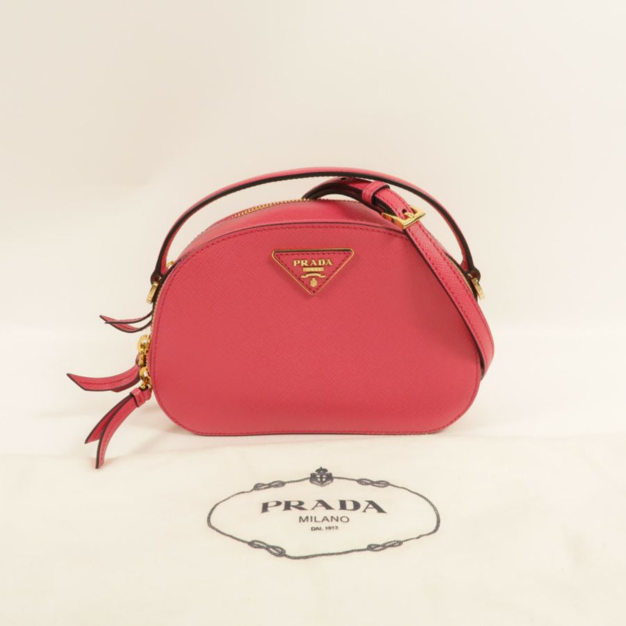 PRADA Saffiano皮革Odette手挽肩背兩用袋-10