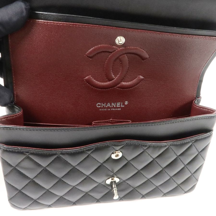 CHANEL 羊皮皮革Classic 25鏈帶肩背袋-15