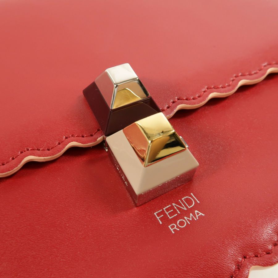 FENDI 牛皮皮革Kan I Small肩背袋-6