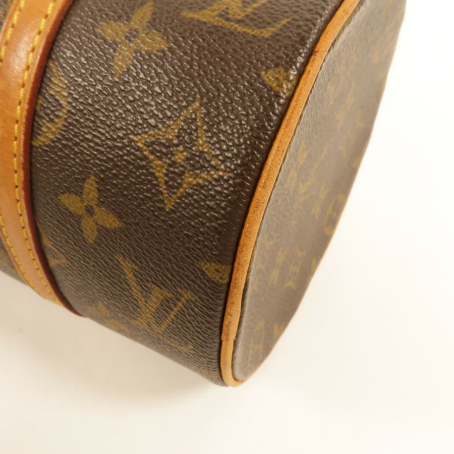 LOUIS VUITTON Monogram Papillon PM金扣手挽袋-10