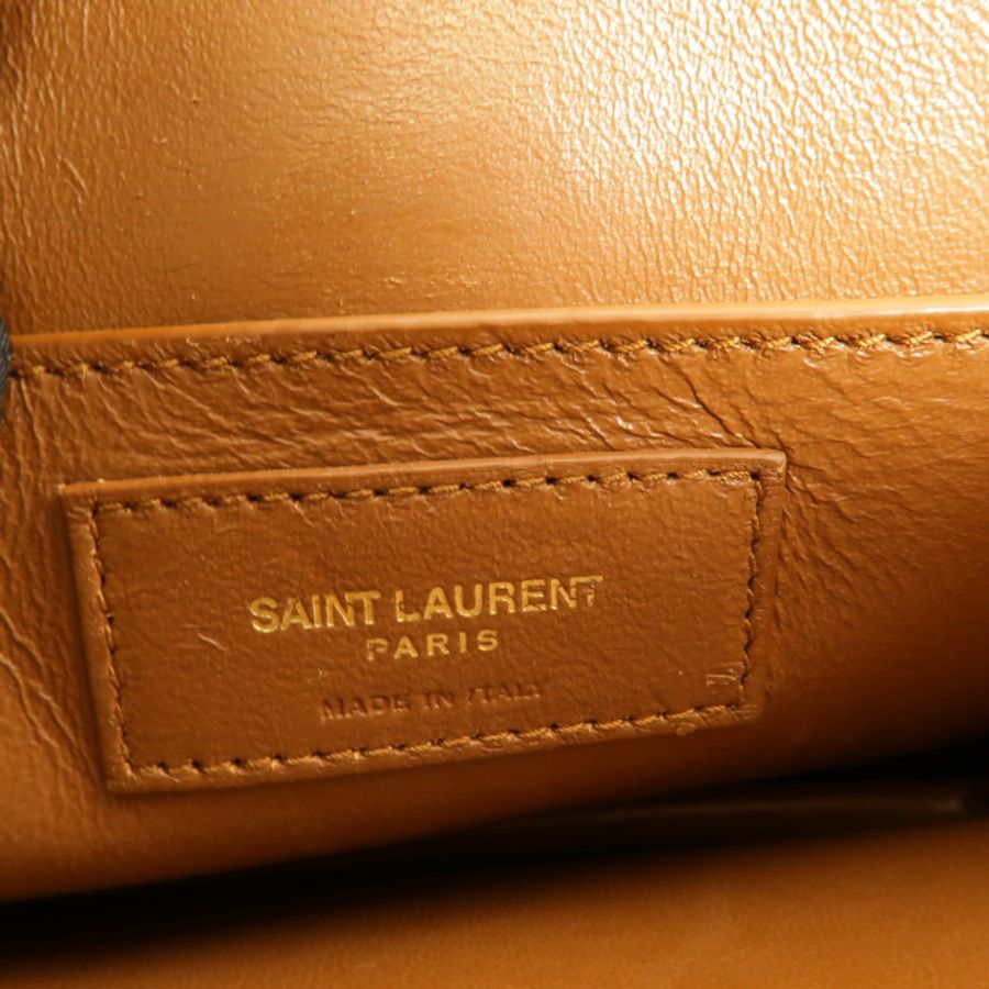 SAINT LAURENT Denim/牛皮皮革Le Monogram肩背袋-8