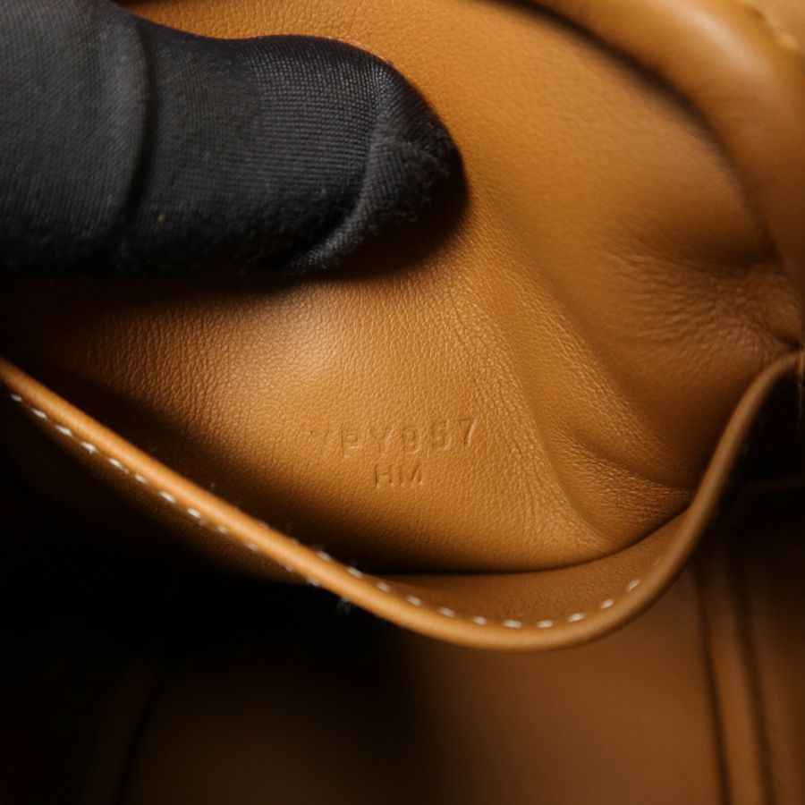 HERMES Clemence皮革Mini Lindy手挽肩背兩用袋Gold-6