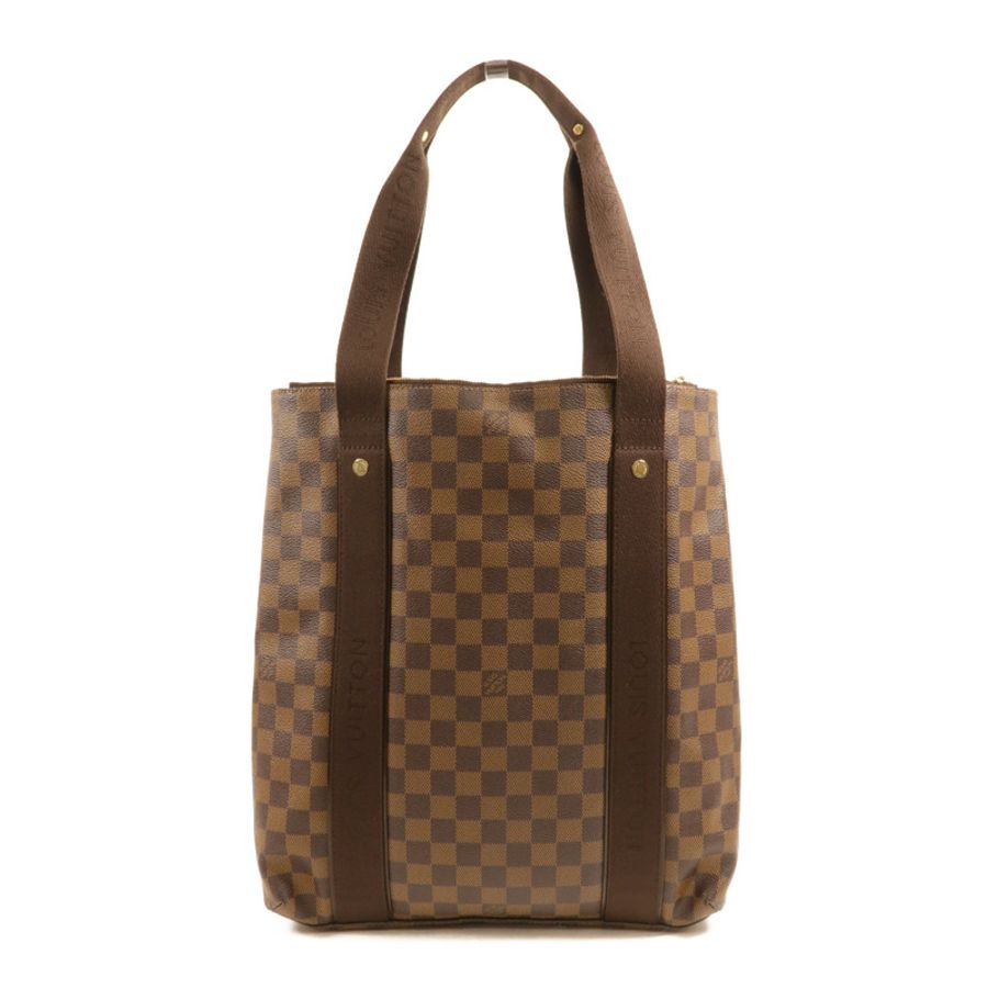 LOUIS VUITTON Damier Beaubourg金扣肩背袋棕色-1