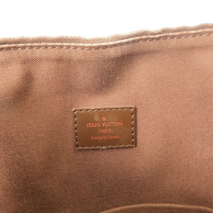 LOUIS VUITTON Damier Beaubourg金扣肩背袋棕色-7