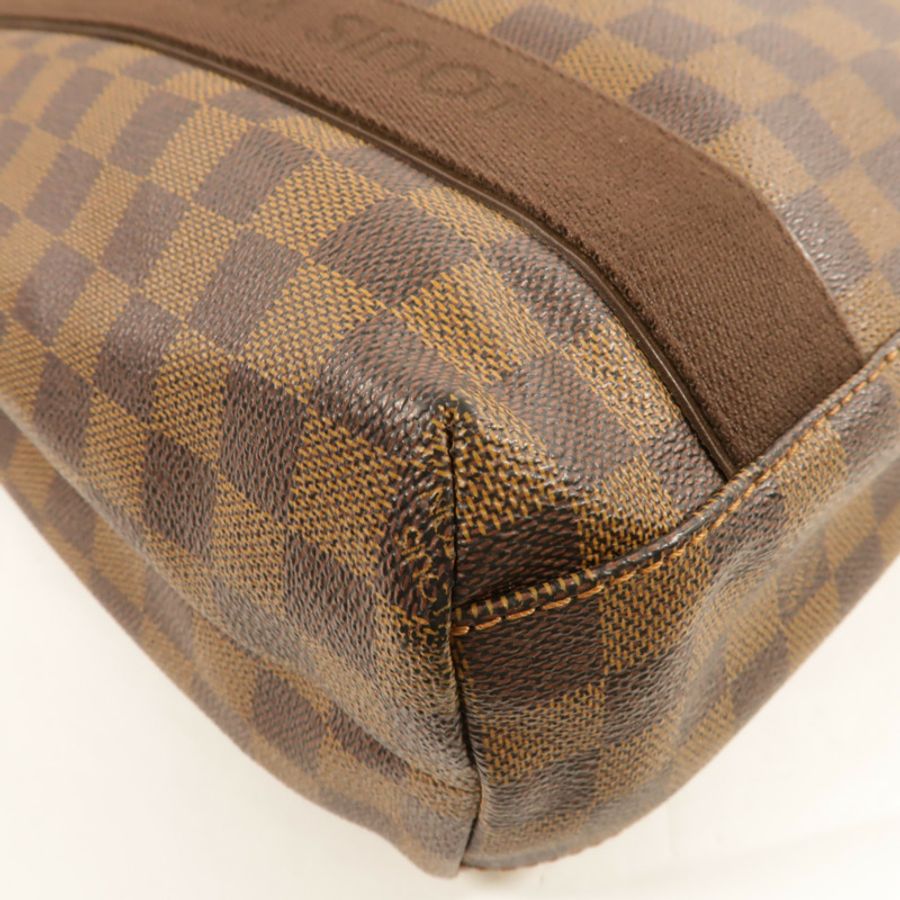 LOUIS VUITTON Damier Beaubourg金扣肩背袋棕色-12