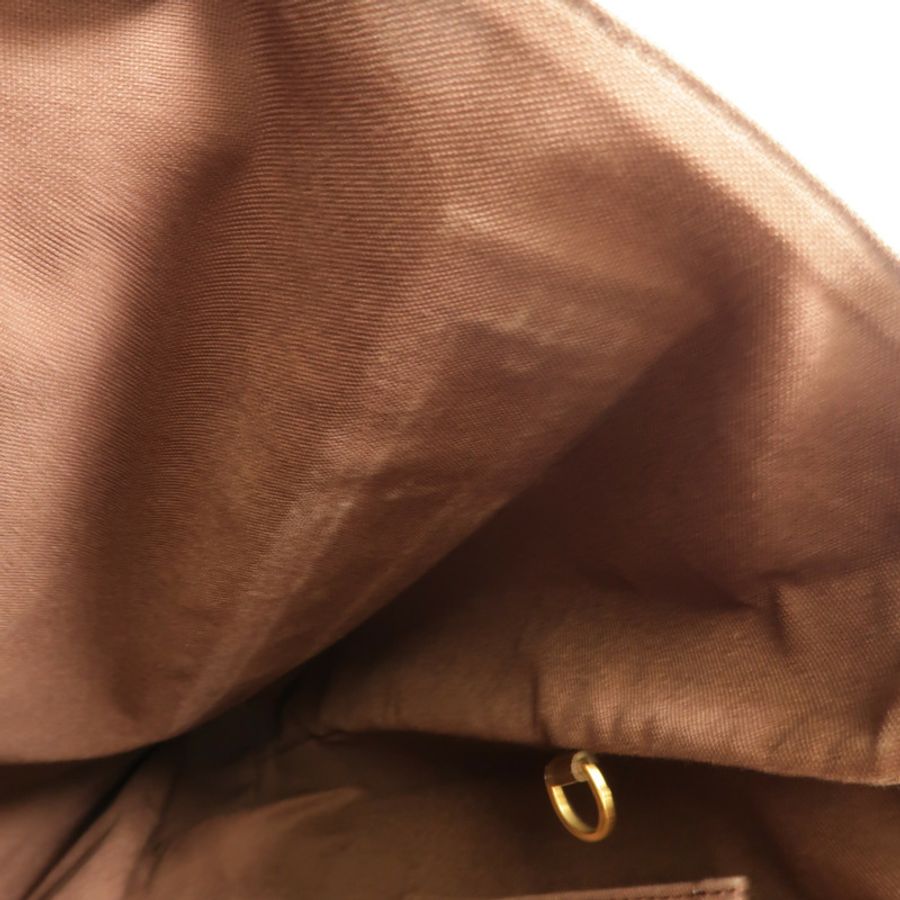 LOUIS VUITTON Damier Beaubourg金扣肩背袋棕色-13