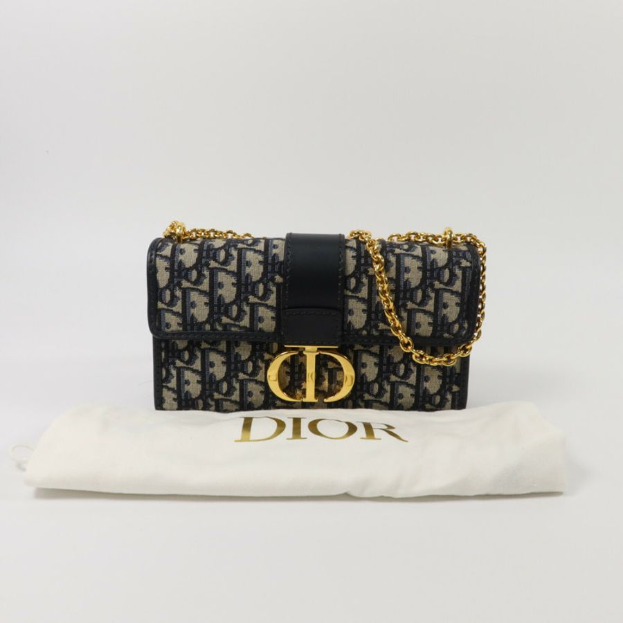 Dior 帆布30 Montaigne East-West With Chain鏈帶肩背袋-9