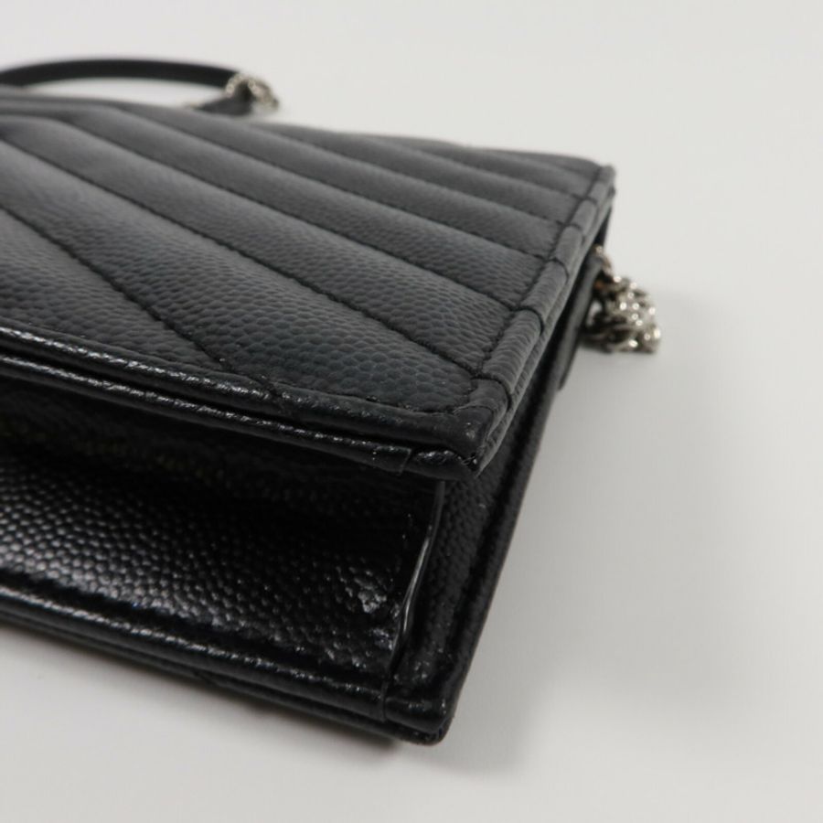 SAINT LAURENT 牛皮皮革Cassandra Envelope Chain Wallet鏈帶肩背袋-12