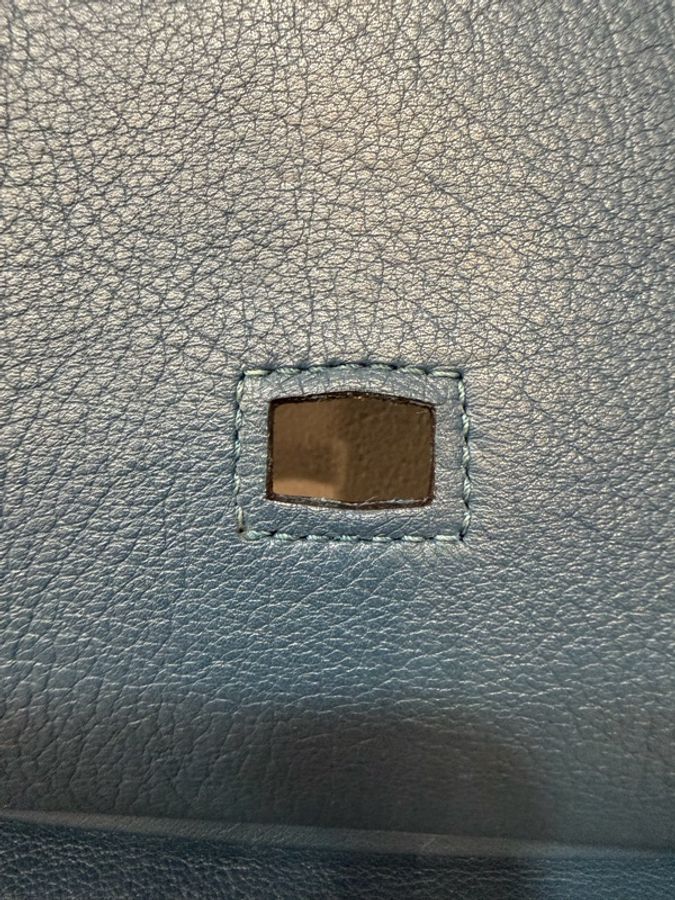 Hermes Jypsiere 28 霧霾藍 藍色 牛皮 銀釦 吉普賽 斜背包-40