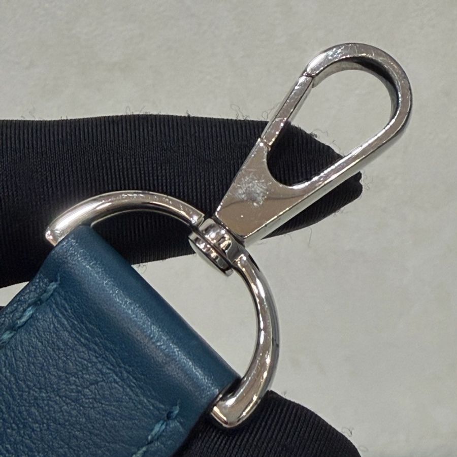 Hermes Jypsiere 28 霧霾藍 藍色 牛皮 銀釦 吉普賽 斜背包-69