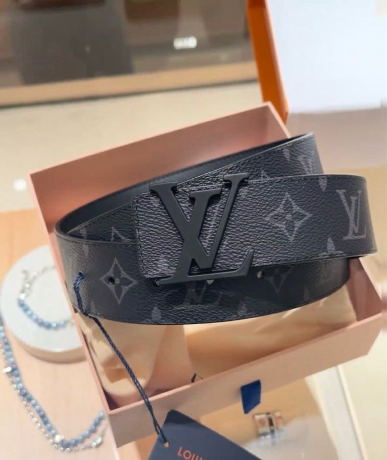 Louis Vuitton路易威登 黑扣皮帶黑武士腰帶 90碼 (有其它碼)-3