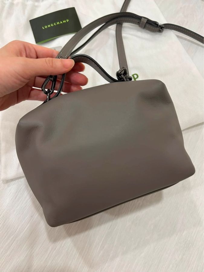 LONGCHAMP Le Pliage Xtra牛皮系列盒子包斜跨包-4